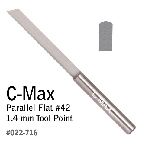 Флах штихель C-Max, параллельный, № 14, 1,4 мм