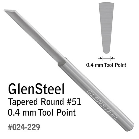 Болл штихель GlenSteel, № 4: диаметр 0,4 мм