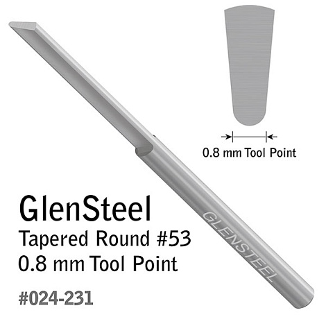 Болл штихель GlenSteel, № 8: диаметр 0,8 мм